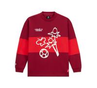 Converse X Lfc Crew Felpa in Viola, Taglia One Size Rosso barbabietola