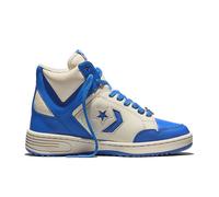 Converse X Stranger Things Weapon Scarpa Mid Top, Pelle in Bianco, Taglia One Size Natural Ivory/Laser Blue/Egret