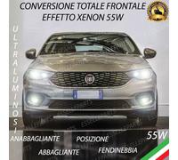 CONVERSIONE EFFETTO XENON FIAT TIPO ANABBAGLIANTE + ABBAGLIANTE + FENDINEBBIA