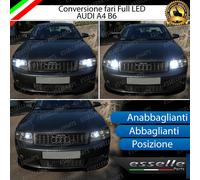 CONVERSIONE FARI FULL LED AUDI A4 B6 + AVANT 19200 LUMEN 6000K BIANCO CANBUS