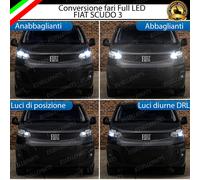 CONVERSIONE FARI FULL LED FIAT SCUDO 3 CANBUS 6000K BIANCO GHACCIO