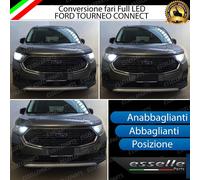 CONVERSIONE FARI FULL LED FORD TOURNEO CONNECT 6000K XENON LED CANBUS BIANCO