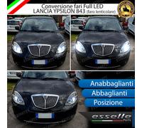 CONVERSIONE FARI FULL LED LANCIA YPSILON 843 LENTICOLARE 12800 LUMEN LED CANBUS