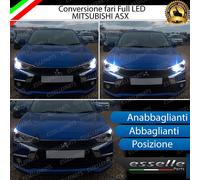 CONVERSIONE FARI FULL LED MITSUBISHI ASX 16000 LUMEN 6000K BIANCO CANBUS