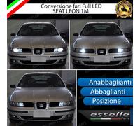 CONVERSIONE FARI FULL LED PER SEAT LEON 1M LED BIANCO CANBUS H7 12000lm