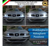 CONVERSIONE FARI FULL LED SEAT TOLEDO MK2 LED BIANCO CANBUS H7 12000lm