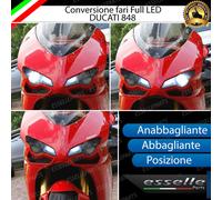 CONVERSIONE FARO LED DUCATI 848 ANABBAGLIANTE H11 ABBAGLIANTE POSIZIONE H6W