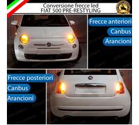 CONVERSIONE FRECCE LED FIAT 500 PRE-RESTYLING ANTERIORE + POSTERIORE CANBUS
