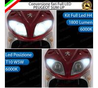 CONVERSIONE LED PEUGEOT SUM UP KIT LED HS1 + LED POSIZIONE T10 6000K CANBUS