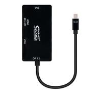 Conversore Mini DisplayPort Nanocable 3 in 1 VGA HDMI 4K 15 cm