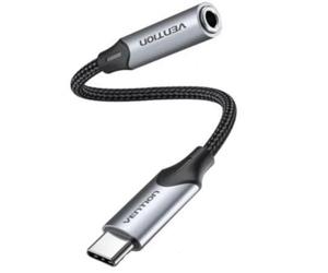 Conversore Vention BGMHF USB-C a Jack 3.5mm DAC Alto Performance 1m Grigio