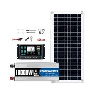 Converter Invertitore Kit Completo Solare 10000W Controller 12V A 220V 100A Pannello 200W Inverter Off-grid Alimentazione Backup Balcone Domestico/campeggio(220V solar kit)