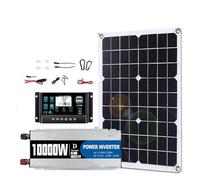 Converter Invertitore Kit Generatore Solare 10000W 500W Pannello 100A Controller 12V A 220V Inverter Off-grid Per Backup Tutta La Casa/camper(220V solar kit)