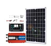 Converter Invertitore Kit Solare 6000W/650W Pannello Off-grid+Controller+Inverter 12V A 110V220V Per Camper Domestico(220V solar kit)