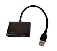 Convertitore 2 In 1 da USB 3.0 A e VGA 1080P, Adattatore USB A VGA. D8U2