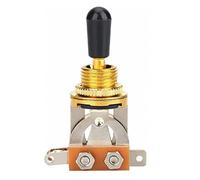 Convertitore A 3 Vie Per Chitarra Da 1pcs, Selettore Di Pickup Per Chitarra Convertitore A Levetta Con La Parte Di Sostituzione Della Punta Nera pickup (Color : Gold)