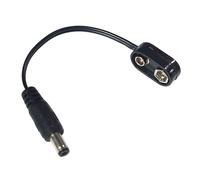 Convertitore a clip per batteria da 9 V Cavo di alimentazione spina DCJack maschio Connettore a scatto Pedale effetto chitarra Adattatore di alimentazione a batteria Connettore a scatto leggero