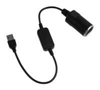 Convertitore a Presa Accendisigari per Auto da 5V USB Maschio a 12V Femmina, Cavo di Alimentazione da Tipo C a Femmina, per DVR Dash Camera GPS, ecc USB A Plug to 12 V Car Cigarette Lighter