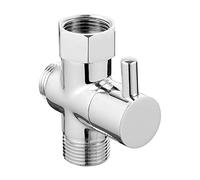 Convertitore a T in ottone con valvola deviatrice a 3 vie cromato per soffione doccia