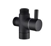 Convertitore adattatore a forma di T con valvola deviatrice in ottone a 3 vie nero adatto for connettore rubinetto doccia Deviatore rubinetto bagno