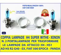 Convertitore Adattatore + Coppia LAMPADE da Attacco H4 -HS1 ad attacco H5 R2G40