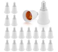 Convertitore adattatore da E14 a E27, 20 pezzi da E14 a E27, portalampada, convertitore adattatore attacco per lampada, adattatore da E14 a E27, adattatore per attacco lampada a incandescenza LED