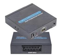 OISE ART STORE Trade Shop - Convertitore Adattatore da Presa Scart Femmina A Hdmi Femmina per Audio E Video -