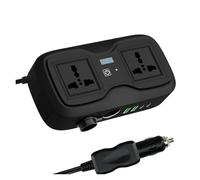 Convertitore adattatore for auto inverter da 200 W CC 12 V a CA con display digitale a LED intelligente in tempo reale, doppia presa universale