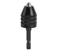 Convertitore adattatore punta per avvitatore a percussione per mandrino autoserrante 3 ganasce 1/4 pollici codolo esagonale 0,6-8 mm nero