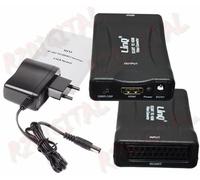 CONVERTITORE ADATTATORE SCART HDMI VIDEO FHD HD 1080P AUDIO DIGITALE ANALOGICO