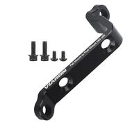 Convertitore adattatore universale per freno a disco anteriore e posteriore per MTB/bici da strada da 160 mm in lega di alluminio leggero, kit di installazione facile con bulloni, nero
