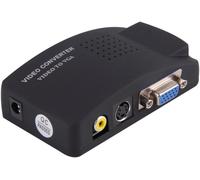 Convertitore Adattatore Video Da AV Rca S-Video a VGA per Monitor E Proiettori