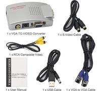 Convertitore adattatore video da vga a s video rca s-video composito av pc a tv