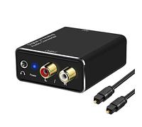 Convertitore audio digitale ad analogico, DAC Digital SPDIF ottico ad analogico L/R RCA e adattatore audio stereo AUX da 3,5 mm