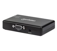 Manhattan Convertitore Audio Video da VGA a HDMI 208376 Nero