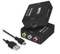 Convertitore AV a HDMI Convertitore da RCA a HDMI adattatore hdmi,1080P adattatore av Hdmi R-ca to hdmI convertitore rca h-dmi supporta PAL/NTSC con USB Cavo per PS2 Wii Xbox Gamecube N64 SNES VHS DVD