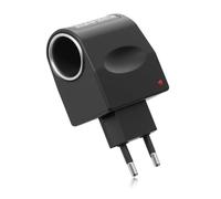 Convertitore CA a CC, Adattatore da Spina Europea per Accendisigari da Auto da 220 V a 12 V e 500 mA Max 6W Trasformatore Convertitore Presa Adattatore Accendisigari Da per Elettronica di Piccole Auto
