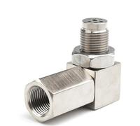 Convertitore Catalitico 90 Gradi CEL Spia Controllo Motore Sensore Ossigeno O2 Adattatore Distanziatore Universale Oxygen Sensor