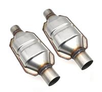 Convertitore catalitico universale rotondo da 2,25 pollici con catalizzatore ceramico da 400 celle per tubo di scarico auto, resistente alla corrosione catalizzatore auto Catalizzatore