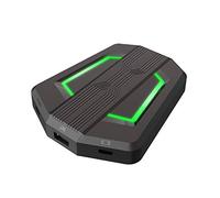 Convertitore controller di gioco retroilluminato a LED, adattatore/convertitore mouse e tastiera USB TYPE-C per PS4 / Xbox One/Xbox 360 / Nintendo Switch / PS3 (Nero)