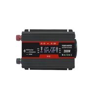 Convertitore Convertitore Corrente Inverter Di Potenza Solor Con Display LCD Nero Da CC 12V/24V A CA 220V 230V 1500W/2000W/2600W Convertitore Tensione Presa UE Accessori Auto(2000W 12V)