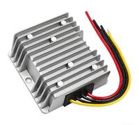 Convertitore da 24 V a 12 V CC, trasformatore step-down per apparecchiature a pannello solare, convertitore da CC a CC a prova di umidità con recupero automatico, 7,4 x 7,4 cm (12 V 15 A)