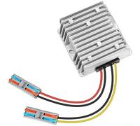 Convertitore da 24 V a 12 V CC, trasformatore step-down per apparecchiature a pannello solare, convertitore da CC a CC a prova di umidità con recupero automatico, 7,4 x 7,4 cm (terminale 12 V 15 A)