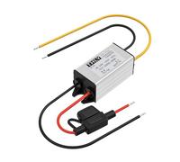 Convertitore da 24 V a 12 V, DC Step Down Converter 5 A 60 W con fusibile impermeabile, trasduttore 24 V 12 V per carrello da golf LED, luce, motore, camion, barca, ecc. (ingresso DC15 - 40 V largo)