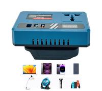 Convertitore da CC a CA, inverter di per esterni | Convertitore di CA da 18 V-21 V a 220 V | 2 porte USB e 1 tipo C, adattatore di ricarica veloce intelligente per casa, camper, uso