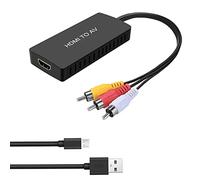 Convertitore da HDMI a AV, convertitore da HDMI a RCA, adattatore video audio HDMI a AV convertitore per PS3 Blu Ray Player Sky HD Box HDMI Converter to RCA