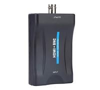 Convertitore da HDMI a BNC, adattatore video composito HDMI a BNC e convertitore di segnale audio da 3,5 mm con cavo di ricarica USB, supporto NTSC/PAL