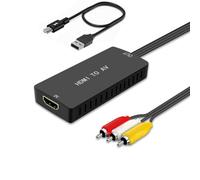Convertitore da HDMI a RCA, adattatore convertitore da HDMI a audio video composito, HDMI a AV, supporta PAL/NTSC per PS4, Xbox, Switch, TV Stick, Blu-Ray, lettore DVD,