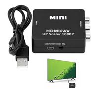 Convertitore da HDMI a RCA,Adattatore HDMI a AV,1080P Adattatore HDMI RCA con cavo di alimentazione USB, per Xbox 360/One, PlayStation 3/4/5, DVD, Android TV Box, Fire Stick, Roku.