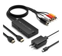 Convertitore da HDMI ad AV e S-Video Convertitore da HDMI a Audio Video Adattatore HDMI a RCA con cavo Svideo Supporto 720P/1080p per Roku/Xbox / STB/VCR/Blu-ray/DVD/PS3/laptop/TV/proiettore, ecc